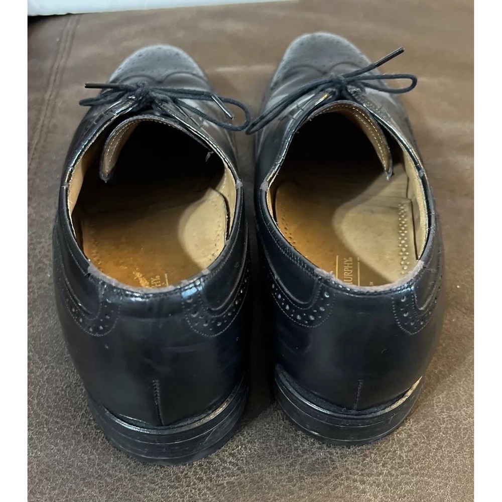 Johnston & Murphy Limited Wingtip Oxford Lace Up Shoes Men's SZ 9 1/2 Black - Picture 4 of 10